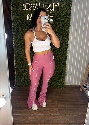 Legging Tradicional Flare Rosa -M/G