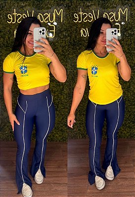 Camiseta Brasil /Amarela - P