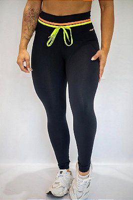 Legging Empina Tiras Colors - Tamanho único 38 a 42