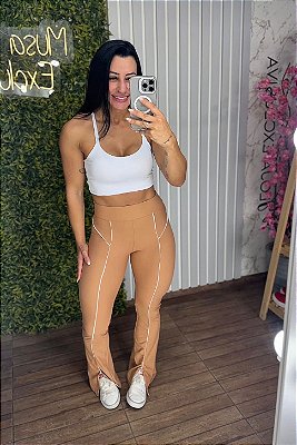 Legging Tradicional Flare Nude - Tamanho único 38 a 42