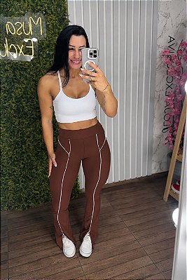 Legging Tradicional Flare Marrom -M/G