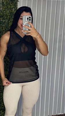 Regata Tule Preto - Tamanho único