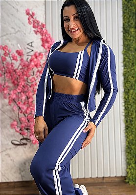 Jaquetinha Stylos Azul -Tamanho único