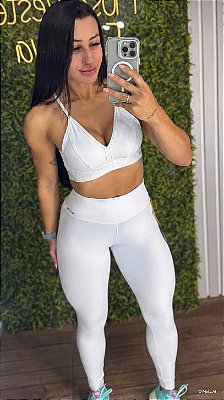 Legging Empina All White - Tamanho único 38 a 42