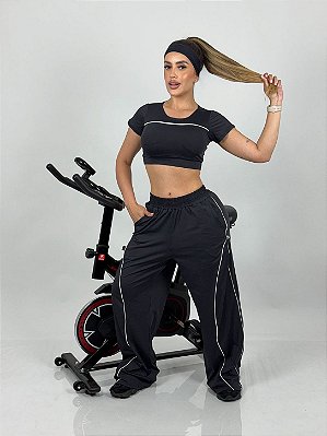 Conjunto Fitness Comfy Off White - Veste 36 a 44