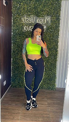 Conjunto Empina Verde Neon - Veste 38 a 42