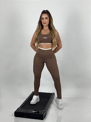 Conjunto Tradicional Viva Fit Marrom - P/M/G