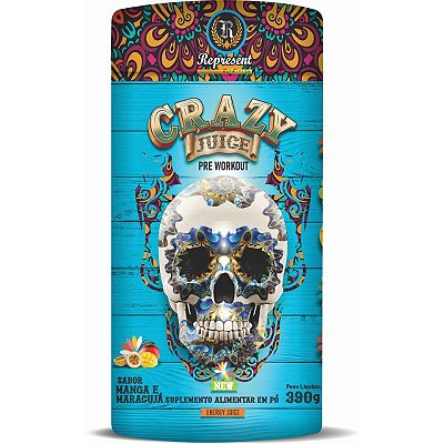 Crazy Juice Pré Workout Sabor Manga e Maracujá 390gr - Represent Nutrition