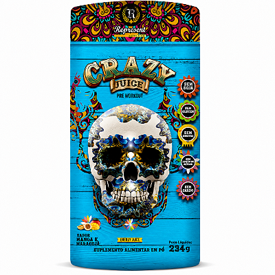 Crazy - Pré Workout Crazy Juice - Sabor Manga e Maracujá - 234g