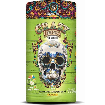 Crazy Juice Pré Workout Sabor Maçã Verde 390gr - Represent Nutrition