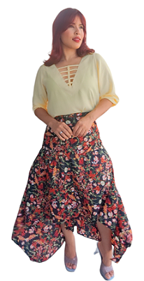 SAIA LONGA ESTAMPADA