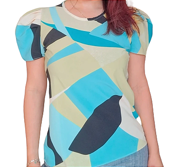 BLUSA FEMININA COM MANGAS BUFANTE
