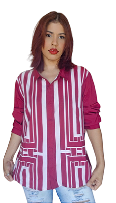 BLUSA SOCIAL PLUS SIZE BELLE