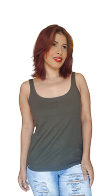 BLUSA REGATA MALHA VERDE