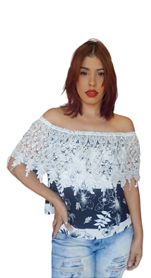 BLUSA CIGANINHA BABADO RENDA