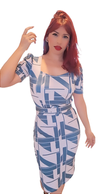VESTIDO  CURTO TUBINHO RAINHA MIDI