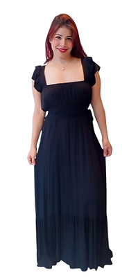 VESTIDO LONGO LISO BLACK