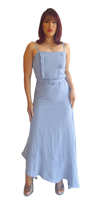 VESTIDO LONGO COM ASSIMETRIA FEST