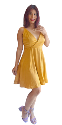 VESTIDO CURTO CETIM