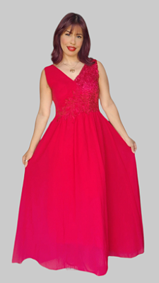 VESTIDO LONGO GUIPIR BRILHO LUREX