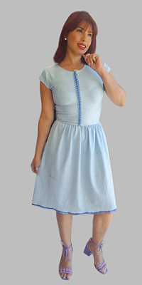 VESTIDO  CURTO MIDI GODÊ C \ APLICAÇÃO