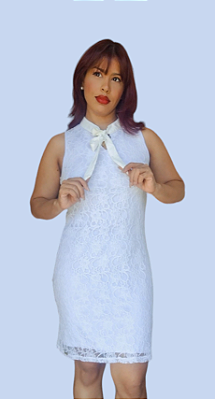 VESTIDO  CURTO TUBINHO C\ RENDA