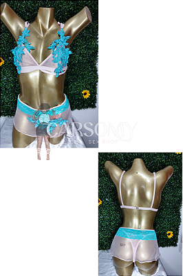 Conjunto 3 peças transparente