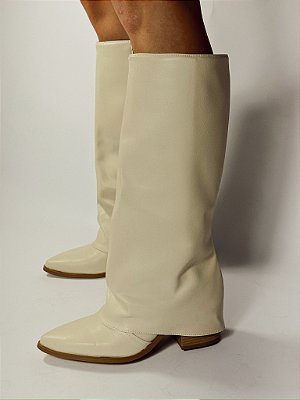 Bota Cano Alto Dobrada Aretha