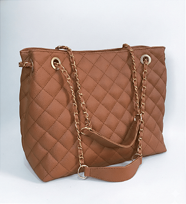 Bolsa Tote Feminina Executiva Caramelo Urban Flow | THEA Handbags