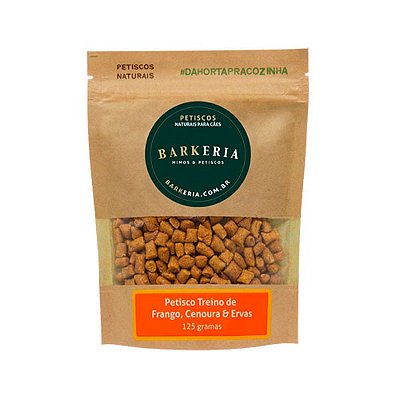 Petisco de Treino - Frango, Cenoura e Ervas 125g - Barkeria