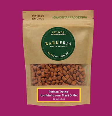 Petisco de Treino - Lombinho, Maça e Mel 125g - Barkeria