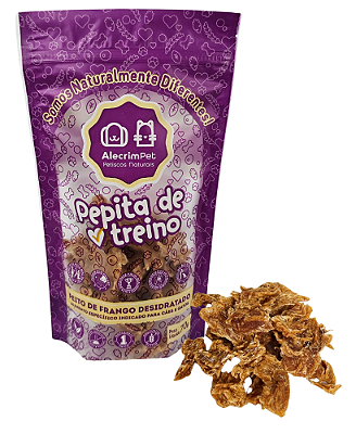 Petisco natural Frango desidratado (pepita de frango)- Alecrimpet