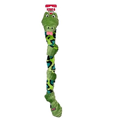 KONG Knots Snake (Cobra) – Pelúcia com Apito e Corda Interna