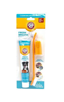 Kit Fresh Breath com Pasta de Dente, Escova e Dedeira – Arm & Hammer
