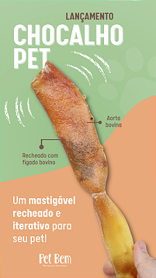 Chocalho Pet (Aorta Bovina + Figado Bovino Desidratados) - Pet Bem