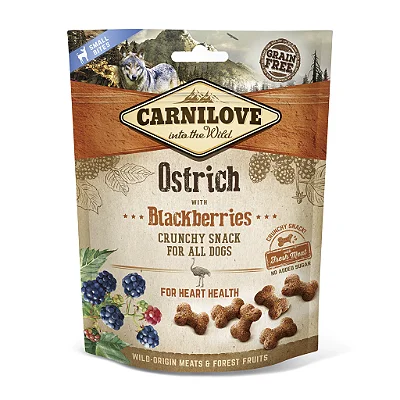 Snack Crocante de Avestruz com Amoras 200g – Carnilove