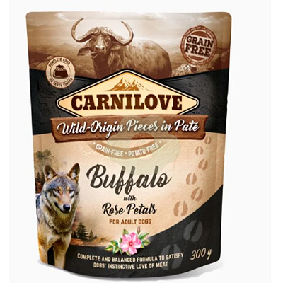 Alimento Úmido de Búfalo com Pétalas de Rosa 300g – Carnilove