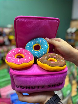 Brinquedo Interativo Pelucia Zippy paws Burrow Caixa de Donuts