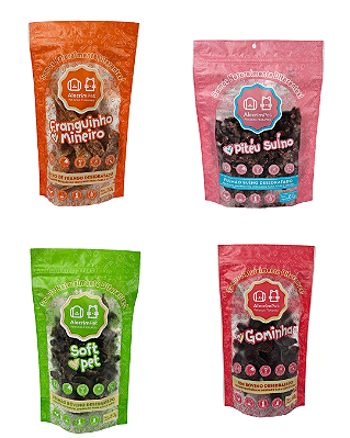 Kit degutação 4 petiscos naturais - Alecrim Pet