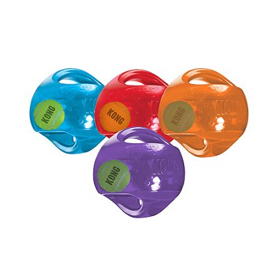 Brinquedo interativo Kong Jumbler Ball Large - bola com alça e bola dentro
