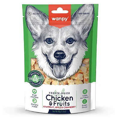Petisco Liofilizado de Frango + Frutas - Wanpy