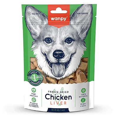 Petisco Liofilizado de Fígado de Frango - Wanpy