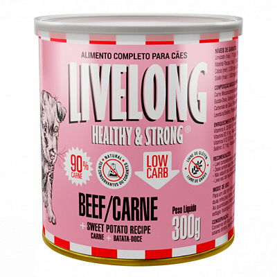Alimento Úmido de Carne 300g - Livelong