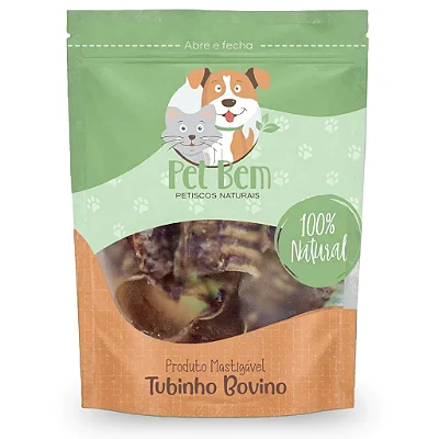 Mini Traqueia de Boi /Tubinho Bovino 100g- Pet bem