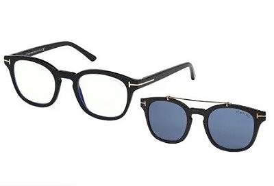 TOM FORD TF5532-B 01V 49 - ÓCULOS DE SOL COM CLIC ON