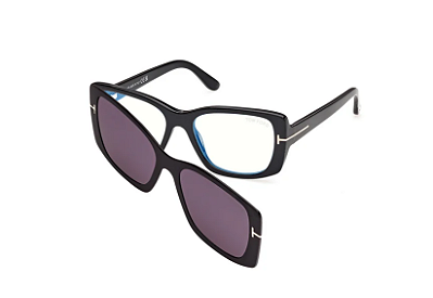 TOM FORD FT6176-B 001 53 - ÓCULOS DE GRAU COM CLIP ON