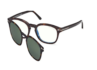 TOM FORD TF5532-B 52N 49 - ÓCULOS DE GRAU COM CLIP ON