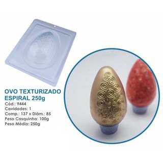 Forma Bwb  Ovo De Páscoa Texturizado 250 G 3 Partes C/ Silicone Cod-9444 (Bwb Especial)  (BWB PASCOA)