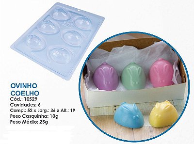 Forma Silicone Bwb 3 Partes Páscoa OVINHO COELHO 10529 (Bwb Especial) (BWB PASCOA)