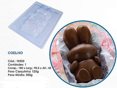 Forma Silicone Bwb 3 Partes Páscoa COELHO 10525 (Bwb Especial) (BWB PASCOA)
